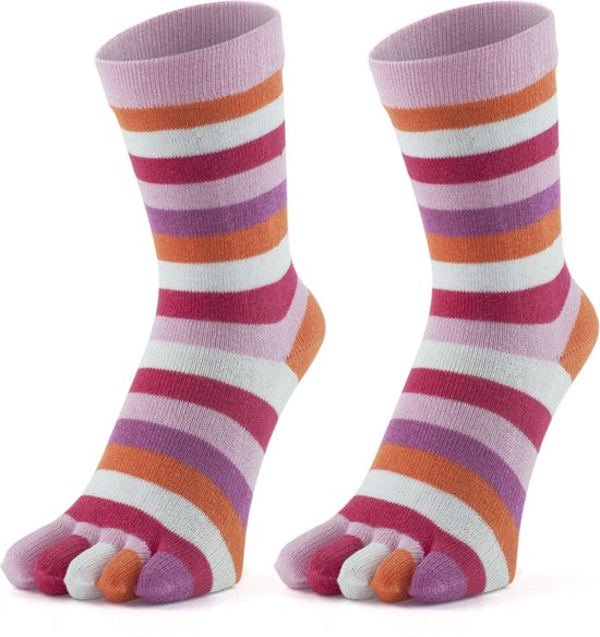 GoWith-katoen sokken-teensokken-2 paar-huissokken-warme sokken-grappige sokken-grappige cadeaus voor vrouwen-35-40