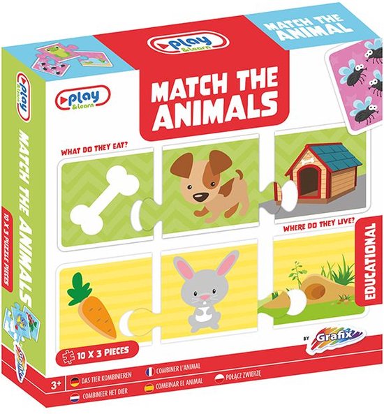 Afbeelding van het spel Spel - dieren puzzel - Match the animals -