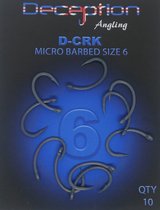 Deception Angling D- CRK (manivelle) Hameçon Micro barbelé - Taille 6