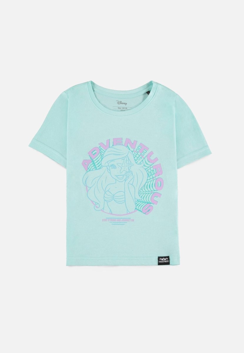 Disney Ariel The Little Mermaid Kinder Tshirt -Kids 122/128- Fearless Princess - Ariel Adventurous Blauw