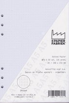 Aanvulling A5 Dotted Wit 116g/m² Notitiepapier voor o.a. Succes, Filofax (Clipbook) Planners 50 Vel + 5 Tabbladen Kraft Bruin