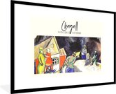 Fotolijst incl. Poster - Kunst - Winter in Vitebsk - Chagall - 120x80 cm - Posterlijst