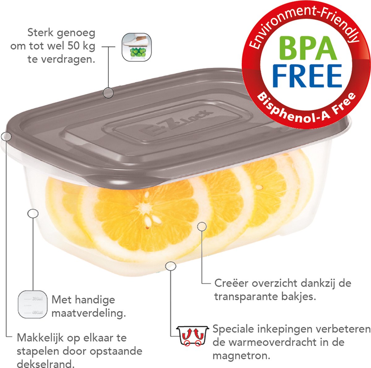 Meal prep Bakjes - Diepvriesbakjes - 890ml - 6 Stuks - BPA vrij - PFAS vrij - Vershoudbakjes set met deksel - Bewaarbakjes - Magnetron bakjes – Diepvriesdozen - Meal prep container - Vershouddoos - Stevig en Herbruikbaar - LocknLock — afbeelding 4