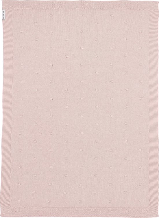 Meyco Baby Mini Knots ledikant deken - soft pink - 100x150cm van Meyco — afbeelding 2
