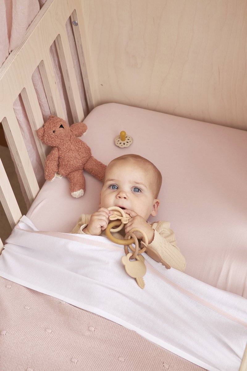 Meyco Baby Uni hoeslaken ledikant - 2-pack - soft pink - 60x120cm – foto 4