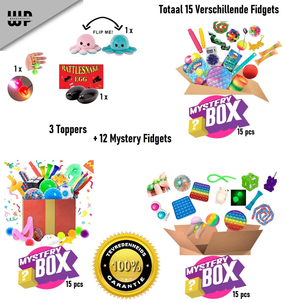 Fidget Toys Surprise 15 Verschillende Fidgets Wonderprice Fidget 100