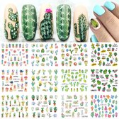 Nagel stickervel Cactus met 9 designs water transfer stickers | nail art | nagelstickers | Sparkolia