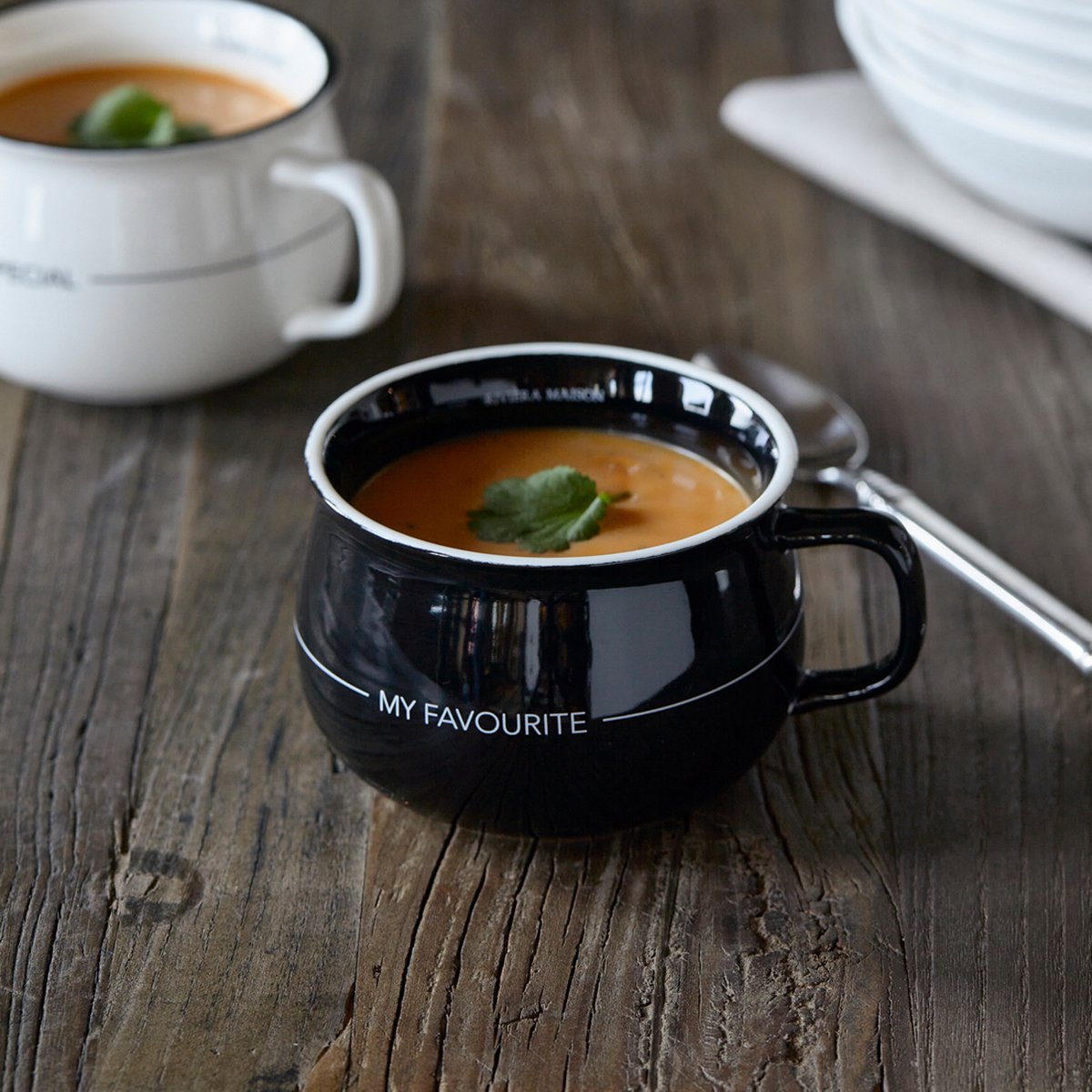 Riviera Maison Suppenschüssel Mit Deckel - 17x12.5x8cm Backofenfest Weiß