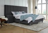 Boxspring Lyon - 140x200 - Antraciet - met gratis topper!