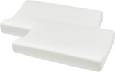 Housse de matelas à langer Meyco Uni - pack de 2 - tissu éponge - blanc - 50x70cm