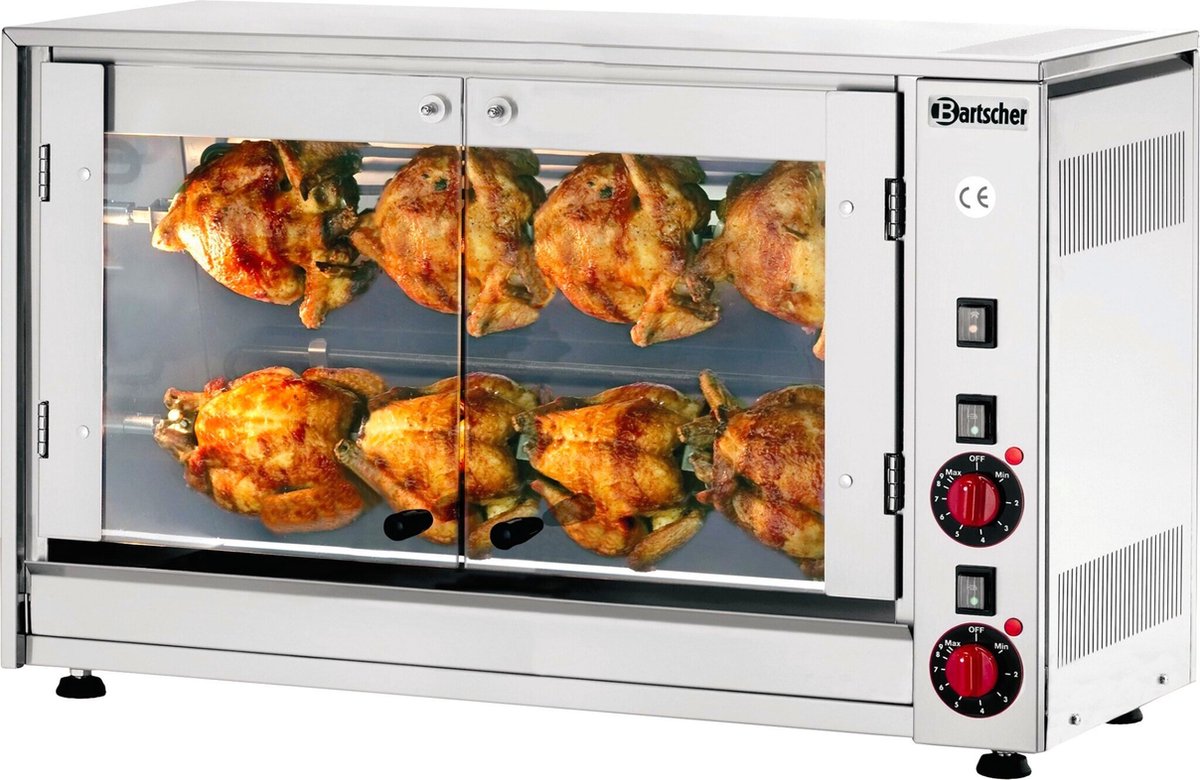 Bartscher P8N - Vrijstaande oven - Met alleen kippengril