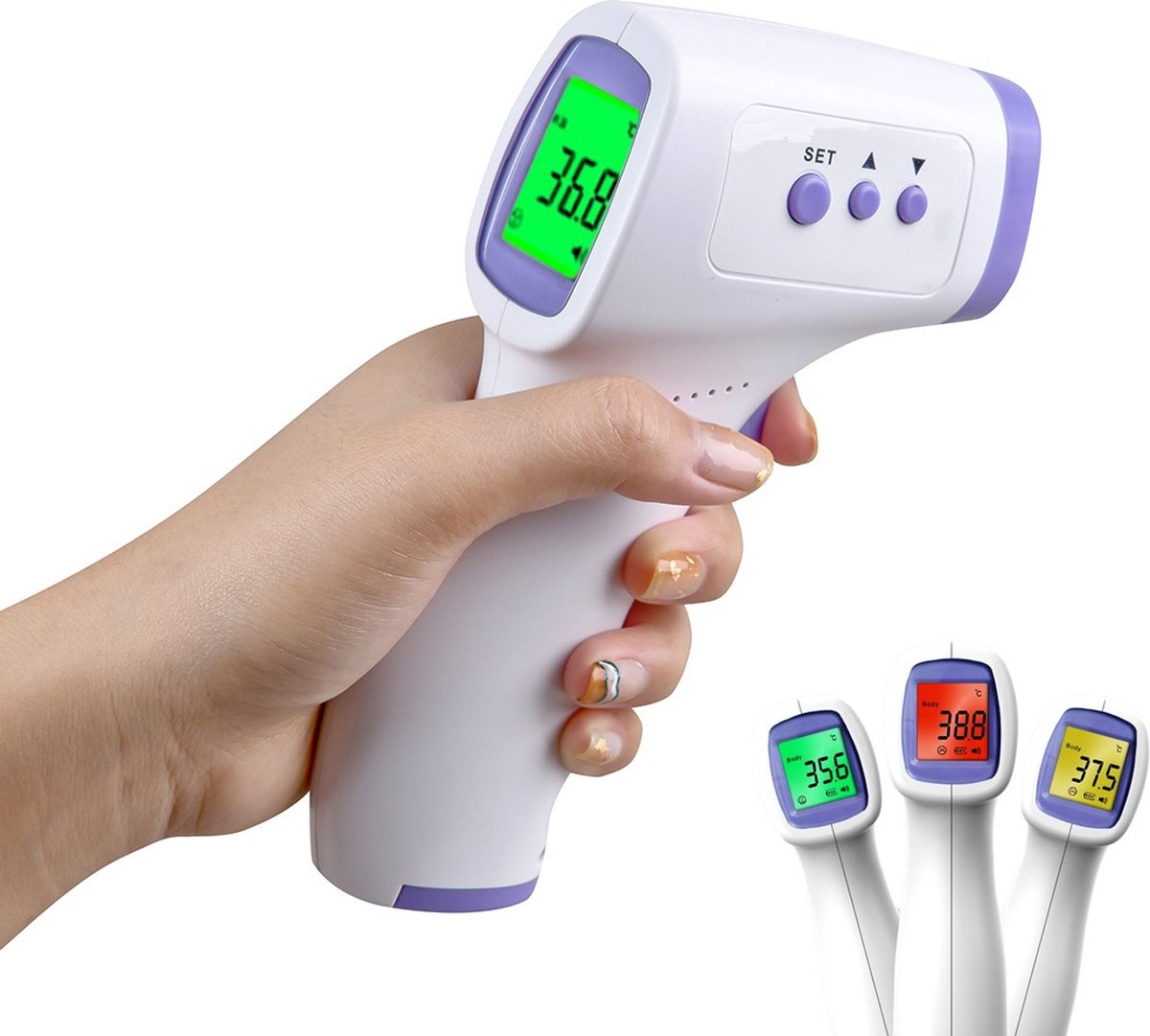Koortsthermometer Infrarood- Thermometer Lichaam en Voorhoofd - Contactloze en Digitale Thermometer - Voor Volwassenen en Kinderen - By Cee Cee