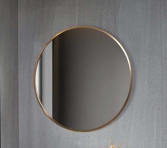Miroir rond 100 cm avec cadre doré - Bella Mirror | bol.com