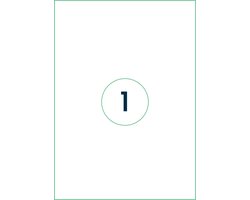 Rillprint A4 Stickervellen - Magazijn Etiketten Stickers - 1 Per Vel - 210x297MM
