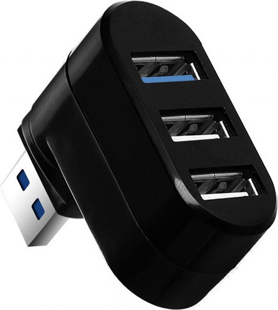 USB hub - 3.0 - SuperSpeed - Busgevoed - USB A - Zwart - Allteq