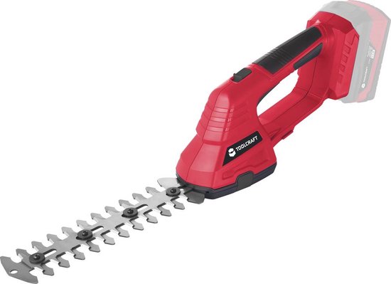 TOOLCRAFT GBS-L118 / TAWB-200 Grasschaar Accu Zonder accu, Zonder lader, Incl. opzetstuk voor gras en struiken 20 V Li-