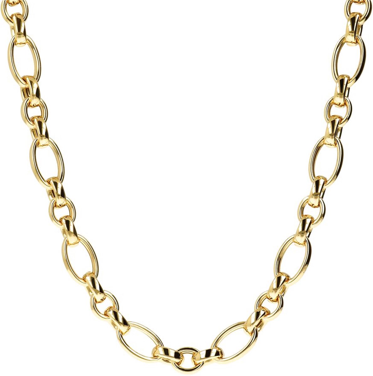 Fawhite goldyellow Oval Rolo necklace WSBZ01221YY
