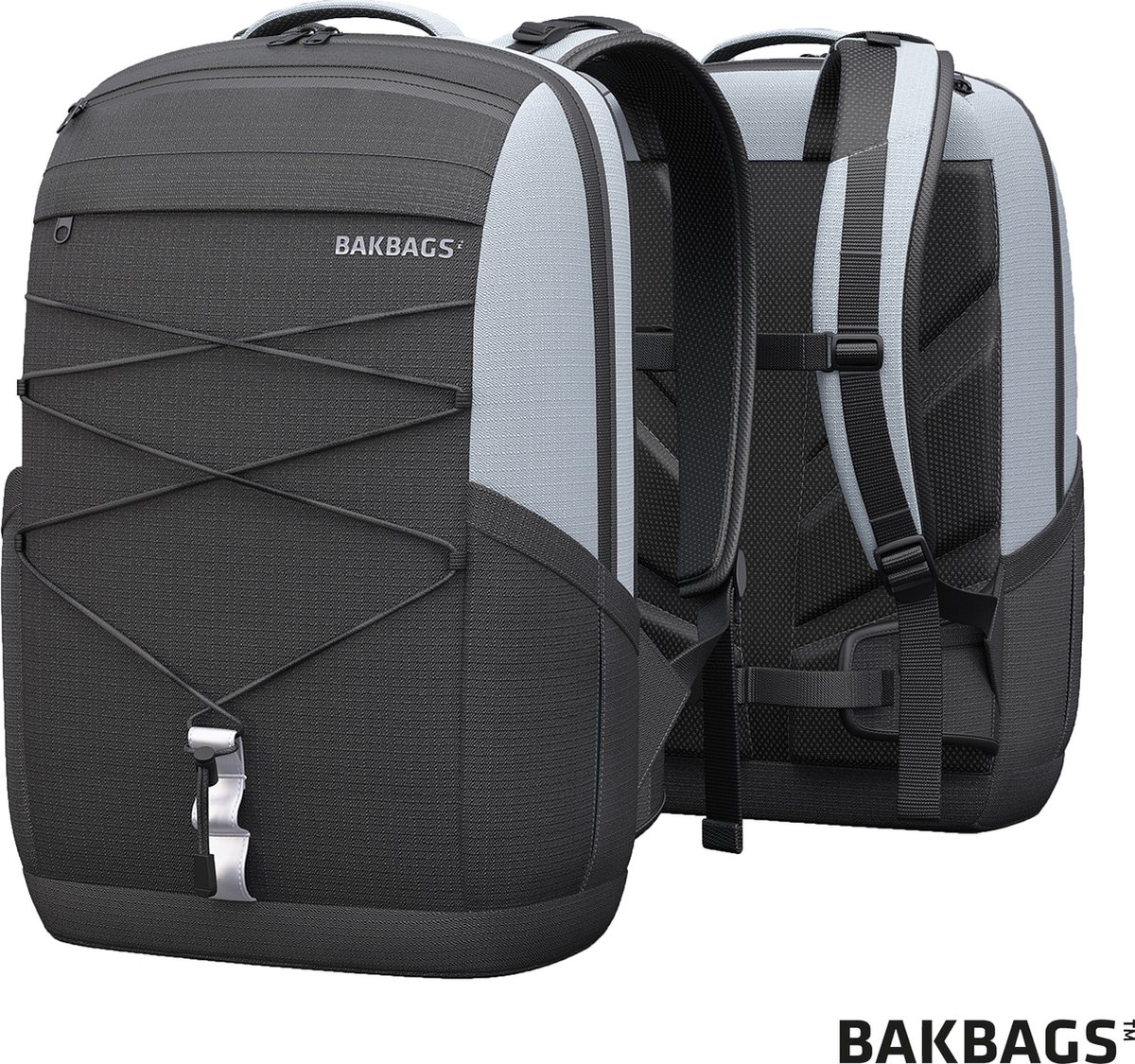 BAKBAGS Sport Rugzak | Daypack 25 Liter met vak voor waterzak | Inclusief regenhoes | Gerecycled Polyester