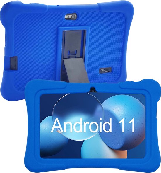 Kindertablet pro - 2 GB Werkheugen 64 GB Opslag - Android 11 - 100% Kidsproof en Veilig Internetten - Instelbare Schermtijd - Netflix disney+ squla parent contral - kindertablet vanaf 3 jaar - Blauw
