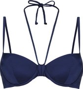 Hunkemöller Dames Badmode Voorgevormde beugel bikinitop Luxe - Blauw - maat D70