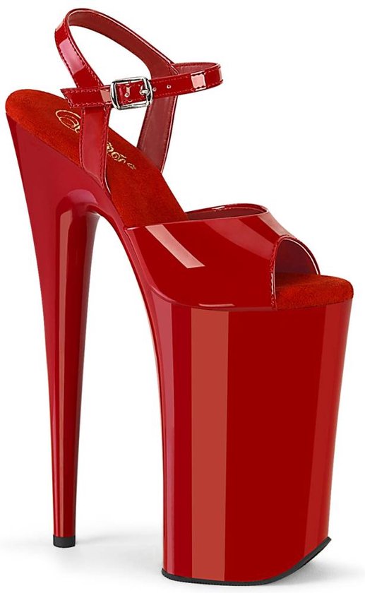 Pleaser - BEYOND-009 Sandaal met enkelband, Paaldans schoenen - US 11 - 41 Shoes - Rood