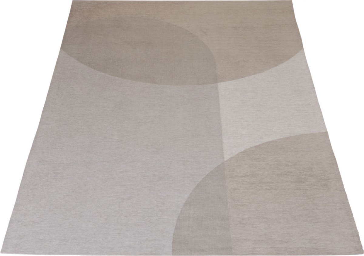 Veer Carpets Vloerkleed Eli Beige 200 x 290 cm - Design Vloerkleed met Organisch Patroon – Modern / Scandinavisch Interieur