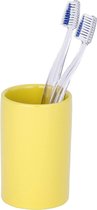 Wenko Replica 21659100 gele keramische tandenborstelbeker, 7,5 x 11,2 x 3 cm, geel