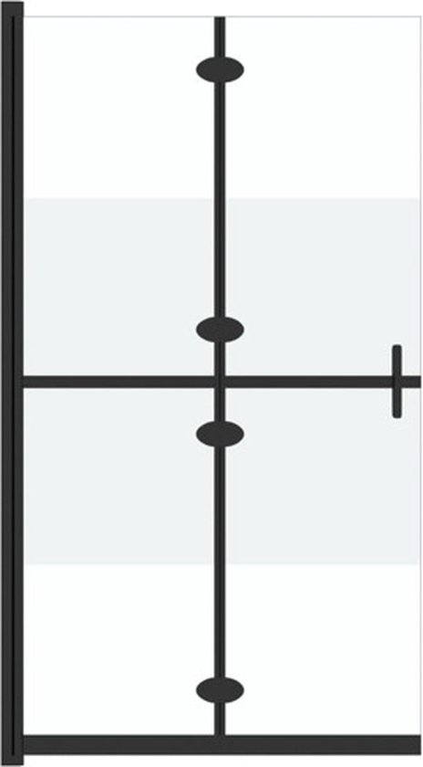 vidaXL - Inloopdouchewand - inklapbaar - 100x190 - cm - ESG-glas - halfmat