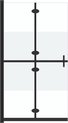 vidaXL - Inloopdouchewand - inklapbaar - 100x190 - cm - ESG-glas - halfmat