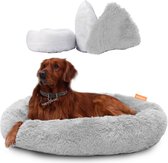 Happysnoots Donut Hondenmand 100cm - Lichtgrijs Hondenbed - Dog Bed - Hondenkussen