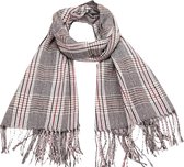 Lange Warme Sjaal - Geblokt - Zwart - 180 x 70cm (22132#)