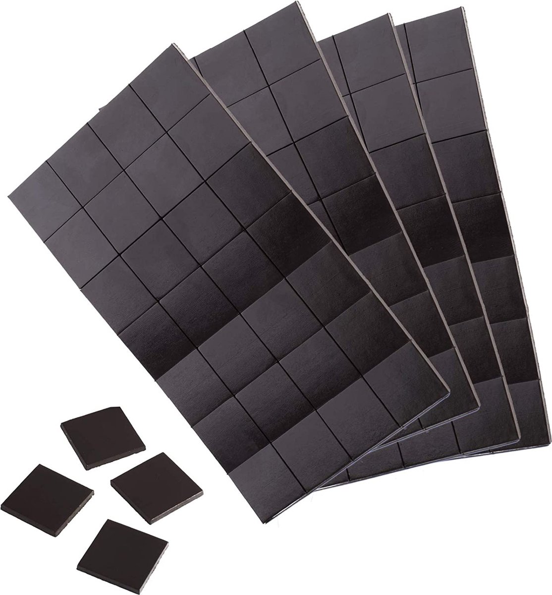 WINTEX Magneetplaatjes, zelfklevend, sterk – 112 magneten 20 x 20 mm, op maat te snijden – vlakke kleefmagneten geschikt voor foto's/afbeeldingen plakken of aan het bord plakken 112 20x20mm