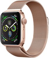 Convient pour Apple Watch 7 Strap Bracelet de montre en or rose milanais avec fermoir magnétique (45 mm)