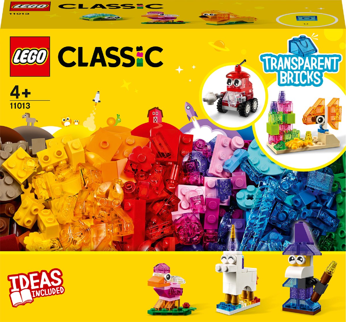 Mauve Onbevreesd Zullen LEGO Classic Creatieve Transparante Stenen - 11013 | bol.com