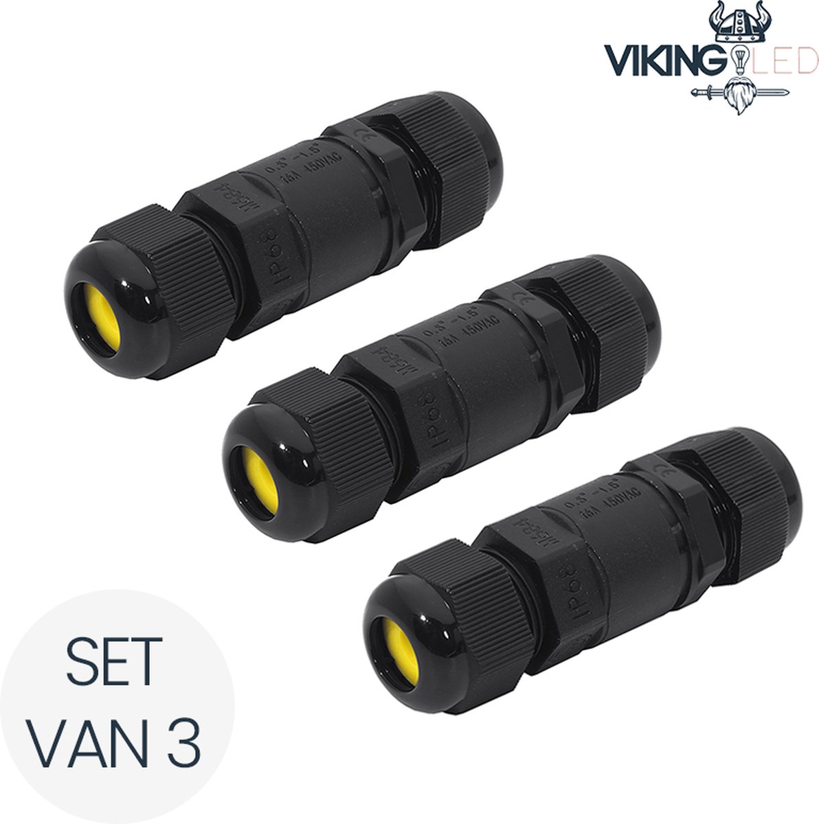 Wecan Wasserdichte Kabelverbinder 5-polig - 18 AWG 28cm Set 4-teilig