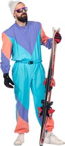 Wilbers & Wilbers - Foute Skipakken - Fout 80s Ski-Pak - Man - Blauw - XL - Carnavalskleding - Verkleedkleding