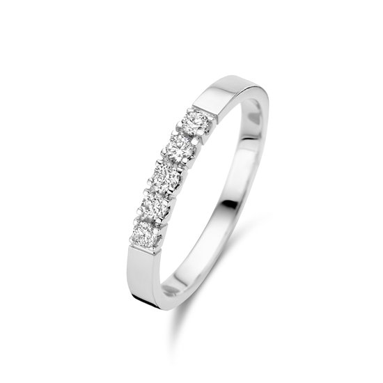 Isabel Bernard De la Paix Madeline 14 karaat witgouden ring | diamant 0.20 ct | - Witgoudkleurig