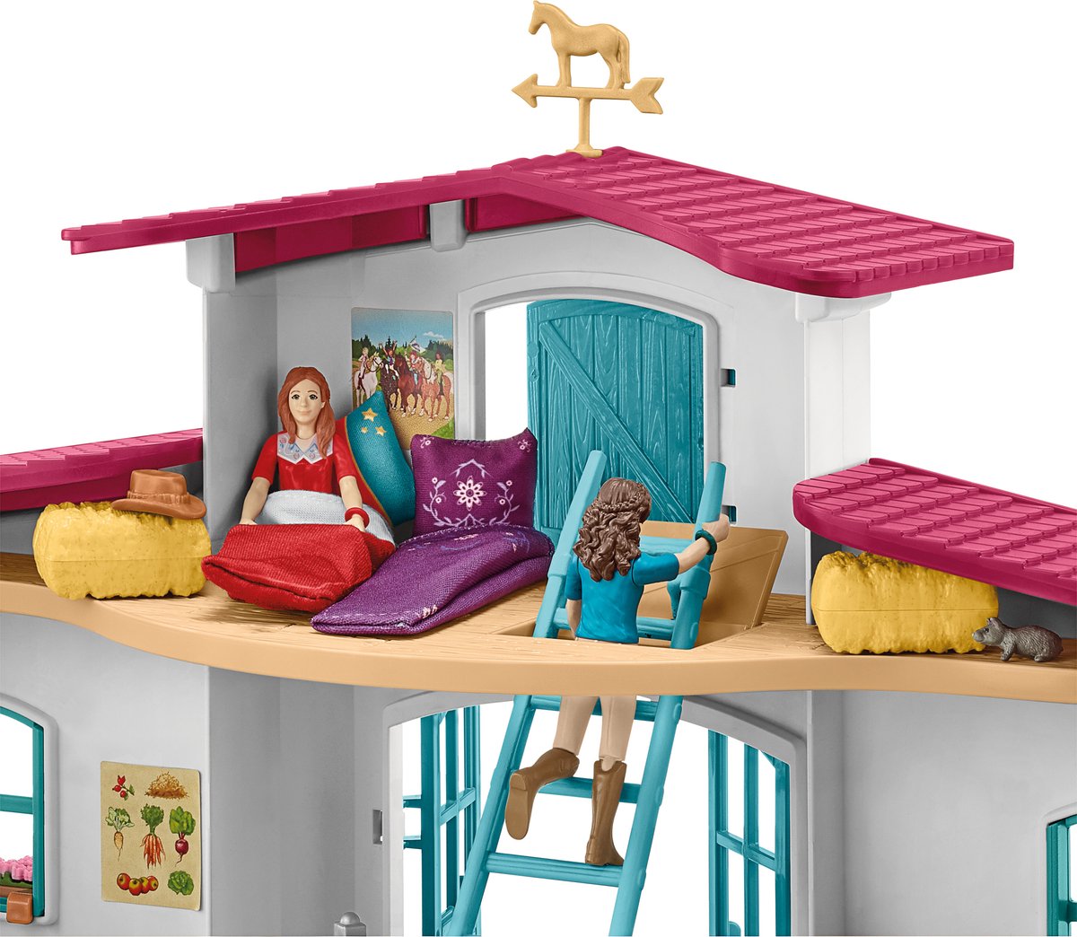 schleich HORSE CLUB - Manege - Kinderspeelgoed - Paarden Speelgoed - Paardenstal, 3 Paarden en 2 Speelfiguren - 115 onderdelen — afbeelding 7