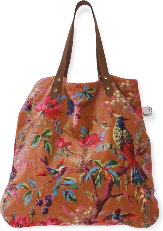 Imbarro Home & Fashion Shopper - Tas - Paradise Terra - Velours Imbarro Home & Fashion Shopper - Tas - Paradise Terra - Velours