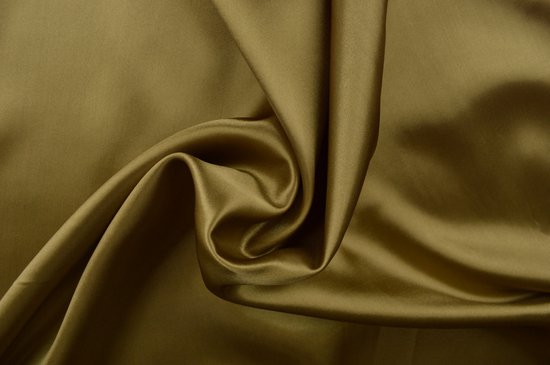 50 meter satijn stof - Donker beige - 100% polyester