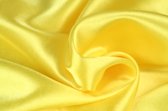 15 meter satijn stof - Licht geel - 100% polyester