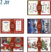 Kerstkaarten – 50 Stuks - 10 x 14 cm – Prettige Kerstdagen – K-151 Joy