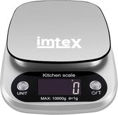 Imtex Digitale Precisie Keukenweegschaal 10KG - Tarre Functie - 8 Weegeenheden