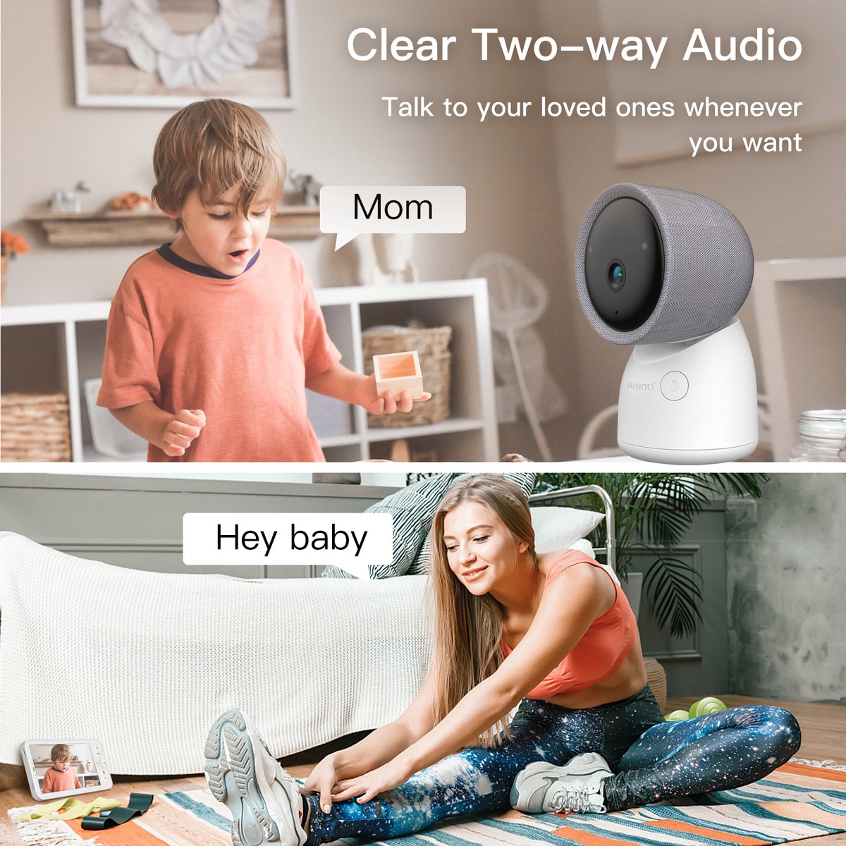 Arenti AINanny - Baby Monitor - Babyfoon met 5 inch scherm - Ultra HD 2K Resolutie - inclusief 32 GB Sd kaart thumbnail 5