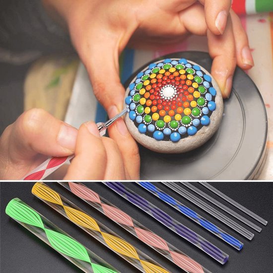 Dotting Tools 20 delig Mandala - Dotting Nail Art penselen voor Dot Painting - Mandala dotting inclusief Sjablonen EarKings - EarKings