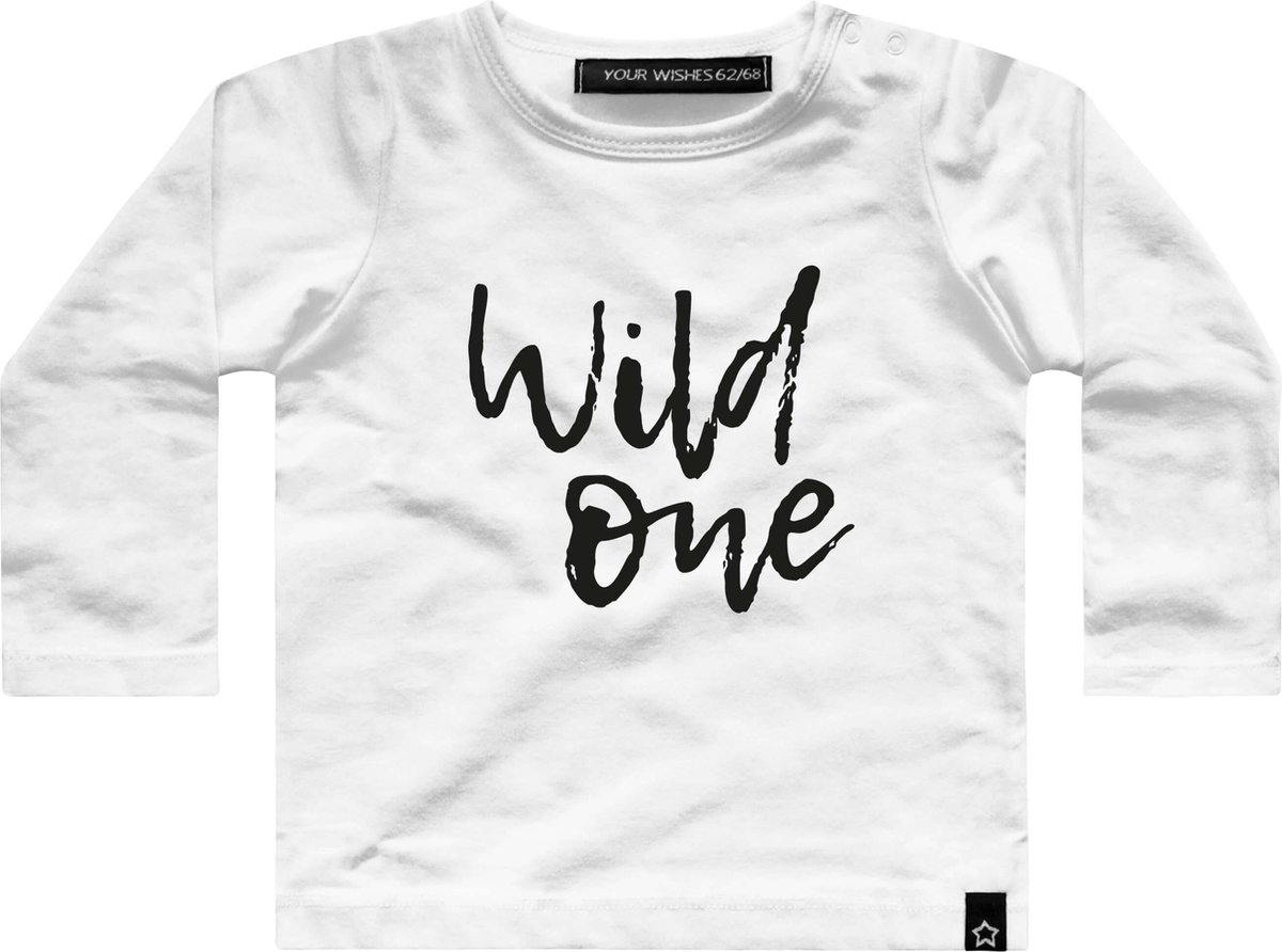 Your Wishes Longsleeve Wild One - Shirt - Jongens & Meisjes - Maat: 86/92
