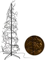 Oneiro’s luxe Kerstboom spiraal 150cm - 360 LED - zwart - kerst - kerstboom - feestdagen - winter - verlichting - binnen - buiten - sfeer
