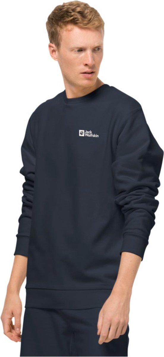 Jack Wolfskin Essential CrewNeck Men Outdoortrui Heren Blauw