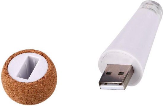 Bouchon LED lumineux pour bouteille, rechargeable en USB