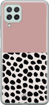 Casimoda® hoesje - Geschikt voor Samsung A22 4G - Stippen roze - Backcover - Siliconen/TPU - Roze
